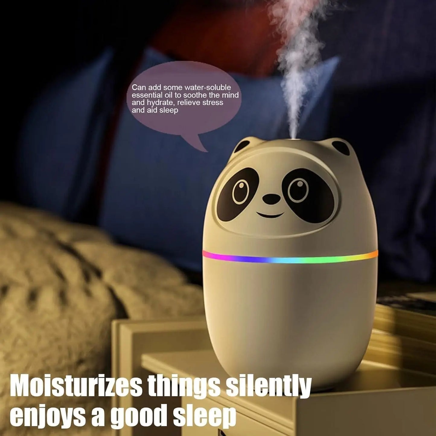 Mini Cute Panda Cool Mist Humidifier for Room Moisture - ULLLY