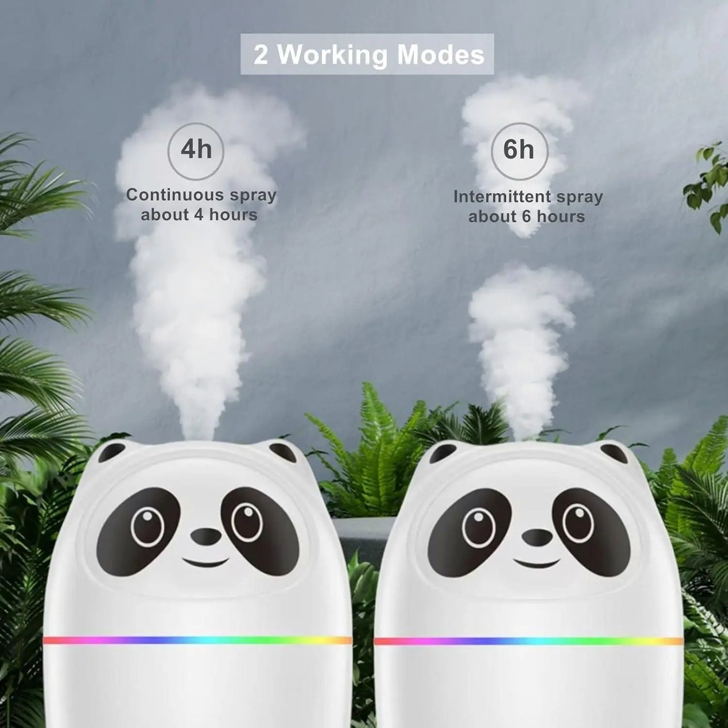 Mini Cute Panda Cool Mist Humidifier for Room Moisture - ULLLY